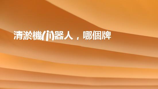 清淤機(jī)器人，哪個牌子的效果最驚艷？